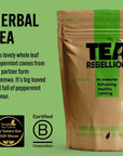 Tea Rebellion  Pure Peppermint Leaf Tea  Refreshing Healthy  Calming  20G Loose Leaf Tea