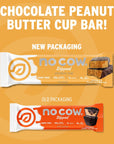 No Cow High Protein Bars Chocolate Peanut Butter Cup  Healthy Snacks 20g Vegan Protein High Fiber Low Sugar Keto Friendly Dairy  Gluten Free 12 Count