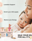 MAJKA Organic Lactation Protein Powder & Complete Postnatal Vitamin for Nursing Moms - Breastfeeding Safe Supplement for Increase Breast Milk - Vegan, Gluten Free, 1.03 LB (Chocolate)