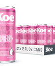 Koe Organic Kombucha Cans Raspberry Dragonfruit 12 oz Aluminum Cans Pack of 12  Sparkling Fruit Drinks With Live Probiotics and Vitamin C