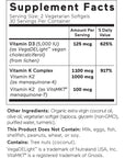 Plant-Based Vitamin D3 Immune Support with Vegan K2 Complex in a Vegetarian Softgel - Includes 5,000 IU of Vitamin D for Immunity Boost, Complete Bone Health & Arterial Protection (1 D3+K2)