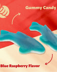 Blue Sharks Gummy Candy Classic Blue Raspberry Flavor 2Pound Bag