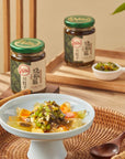 BAILINHOU Sichuan Flame Roasted Diced green chiles sauce asian 828oz235g chuanwazi green chilis canned imported of china