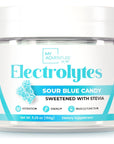 Keto Electrolytes Powder No Sugar - Made In The USA Electrolyte Mix for Women & Men - Hydrating Electrolyte Drinks for Energy, Muscle Function, & Appetite Control (Sour Blue Candy, 30 Servings)