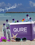 QURE Water Premium 10 pH Ionized Alkaline Bottled Water Silky Smooth Taste Infused with Electrolytes 169 fl oz 500 mL Pack of 24