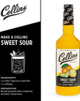 Collins Sweet and Sour Mix Made With Real Orange and Lemon Juice Classic Cocktail Recipe Ingredient Home Bar Accessories Cocktail Mixers 32 fl oz