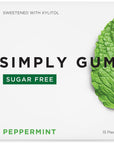 Simply Gum Sugar Free Chewing Gum 15 Count Pack of 6 Variety