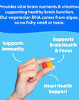 DHA & Omega Gummies for Adults by Feel Great Vitamin Co. | Vegetarian | Vitamin C, Chia, and Omega 3 6 9, Supports Brain, Immune, Prenatal Functions, (60 Count)