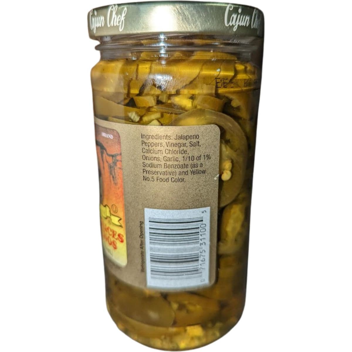 Cajun Chef Nacho Sliced Jalapeno Peppers 12 oz Pack of 1  Tangy  Spicy Condiment for Tacos Sandwiches Pizza Topper Over Dried Japeno Peppers and More