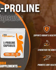 BULKSUPPLEMENTS.COM L-Proline Capsules - (100 Capsules)