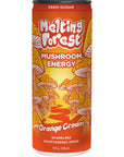 Melting Forest Mushroom Energy Drink  150mg of Caffeine  Cordyceps  Lions Mane  Energy  Focus  Cognitive Function  Mental Clarity  12 Pack  Orange Cream