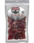 Old Trapper Beef Jerky Peppered 10Ounce Pack Spicy Meat Snacks for Lunches or Between Meals 11 Grams of Protein Zero Grams of Fat and 70 Calories per Ounce Pack of One