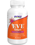 NOW Supplements, Eve™ Women's Multivitamin with Evening Primrose, Cranberry, Green Tea, Horsetail Silica & CoQ10, 180 Softgels