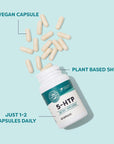 Vimergy 5-HTP Capsules, 60 Servings - Healthy Mood & Stress Support Supplement - Promotes Healthy Levels of Serotonin for Stress Management, Vegan, Non-GMO, Gluten-Free, Grain-Free, & Paleo