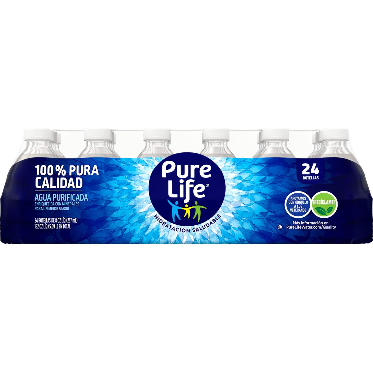 Pure Life Purified Water 8 Fl Oz Plastic Bottled Water 24 Pack