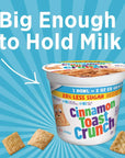 General Mills Cinnamon Toast Crunch and Cocoa Puffs Pack of 6 Cereal Bowl Variety Pack 25 Less Sugar 3 of each 2 oz Cup with 2 By The Cup Mood Spoons