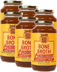 Spicy Chicken Bone Broth by Zoup! Gluten Free, Non GMO, Fat Free Spicy Chicken Bone Broth - Great for Stock, Bouillon, Soup Base or in Gravy - 6-Pack (32 oz)