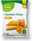 Amazon Fresh Sweet Plantain Chips 10 Oz Pack of 4 Previously Wickedly Prime Packaging May Vary