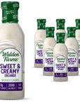 Walden Farms Sweet Cream Coffee Creamer 12 oz Bottle Fresh Flavored NonDairy Milk Substitute Natural and Organic Liquid Gluten Free and 0g Net Carbs Vegan Friendly 6 Pack Bottles