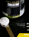 Maxler 100% Golden Creatine - Micronized Creatine Monohydrate Powder - Muscle Building Supplements - Pre/Post Workout Vegan Supplement - Gluten Free Unflavored Creatine Powder - 150g