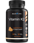 Vitamin K2 Supplements - Full Spectrum Vitamin K2 MK7, MK4 & Calcium - High Strength Vitamin K Works with Vitamin D3 K2 5000 IU - K2 Vitamin Supplement 600mcg - Support Bone Health - 90 Capsules