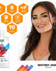 Whitney Johns - Brain Booster Gel Packs, Neuro Enhancer, Brain Supplements for Memory & Focus, Reduce Brain Fog Elevate Ketones, C8 MCT-F4T - Zero Added Sugar, 90mg Caffeine, 12 Go Anywhere Gel Packs