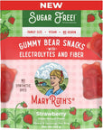 MaryRuth Organics Sugar Candy SugarFree Gummy Bears Snack with Electrolytes and Fiber for Kids and Adults Strawberry Vegan Gluten Free NonGMO Family Size 240 Grams 052 Pounds 8 Pieces