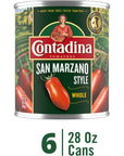 Contadina San Marzano Style Whole Tomatoes 28 oz Pack of 6 Cans