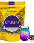 TSMOMENT Butterfly Pea Flower Tea Pure Natural Butterfly Pea Tea Premium Dried Butterfly Pea Flower for Blue  Purple Tea Drinks and Food Coloring 50g176 Oz