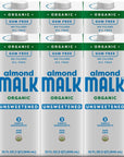 Malk Organic Unsweetened Almond Milk  32 fl oz  6 pack  Non GMO Whole 30 approved Dairy Free Vegan Plant Based