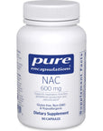 Pure Encapsulations NAC 600 mg - NAC Supplement for Lung Health & Immune Support, Liver Support & Antioxidants* - with Freeform N-Acetyl-L-Cysteine - 90 Capsules