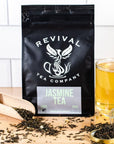 Revival Tea Company Jasmine Tea  Green Tea Blend with Jasmine Petals  24 Tea Bags