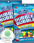 Dubble Bubble Mini Gumball Machine Refills 5 oz Bag 2Pack 12 inch 13mm Assorted Fruit Flavor Bubble Gum Bundle With Galley Grove SugarFree Breath Mints