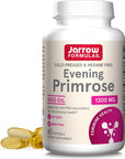 Jarrow Formulas Evening Primrose 1300 mg - 60 Softgels - Superior Source of GLA - Supplement Supports Skin Health, Immune Function & Mild PMS Discomfort - Up to 60 Servings