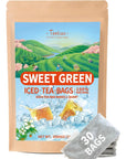 TeeLux Sweet Iced Tea Bags Green Tea Blended with Natural Sweet Tea QuartSized Refreshing Iced Green Tea Zero Sugar 30 Count