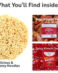 JONGGA Kimchi Spicy StirFried Ramen with Real Kimchi Korean Instant Cup Noodle Best Tasting Hot and Tangy Bowl Soup Savory and Delicious Broth Perfect for Hangover Ready to Eat 0 TransFat 5 oz Pack of 6