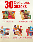 International Snack Box 30 Pcs Premium Foreign Rare Snack Food Gifts with Suprise ItemEuropean Snacks for Adults and Kids for Easter Day