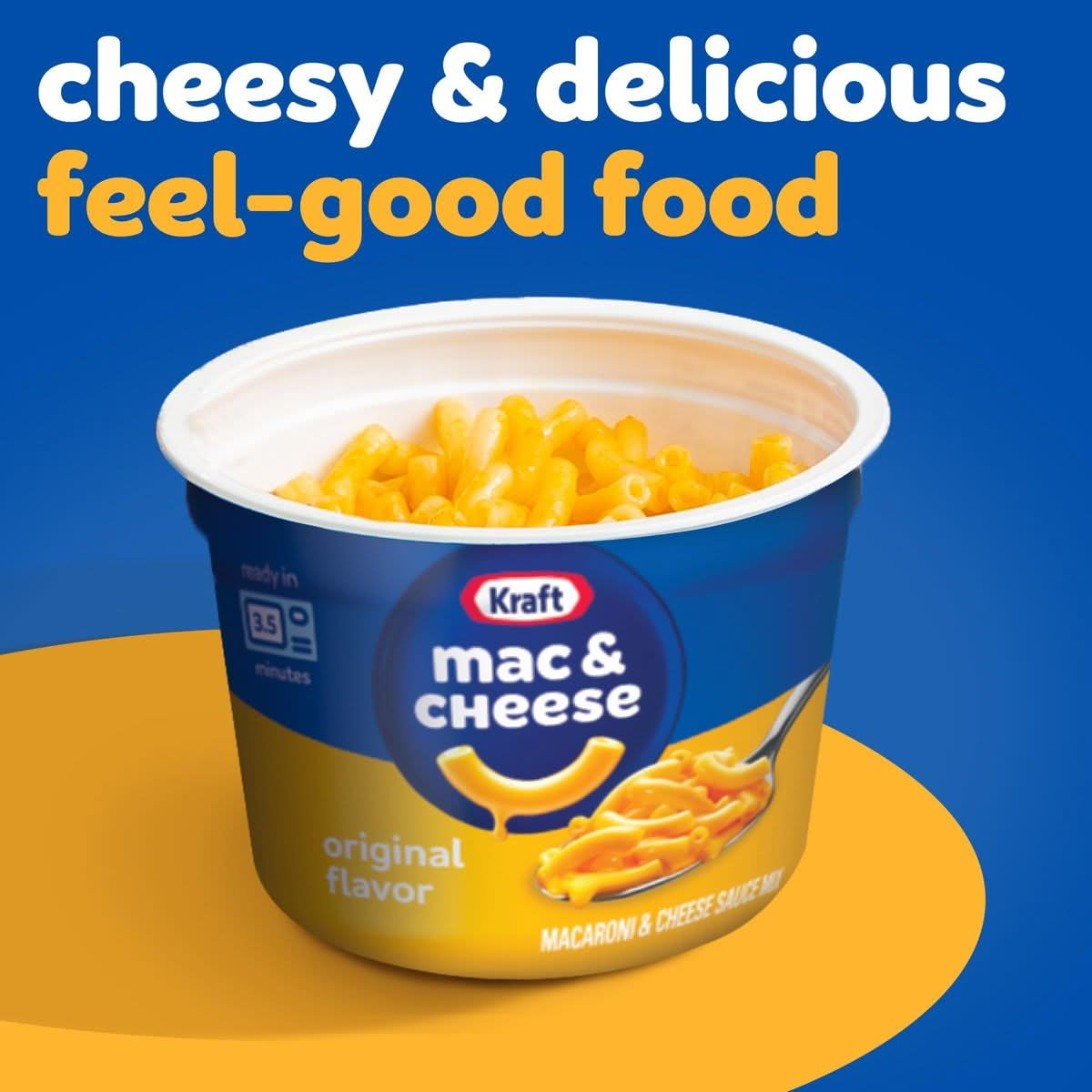 Kraft Original Macaroni and Cheese Cups Easy Microwavable Dinner 205 oz Cup