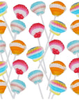 Seashell Candy Lollipops  24 Suckers Individually Wrapped Bulk  Great for Mermaid Party Favors  Beach  Ocean Themed  Candy Buffet  Cake Toppers  Birthday Candy for Kids