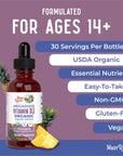 MaryRuth's Vitamin D3 Liquid Drops | Megadose 4000 IU | USDA Organic Liquid Vitamin D Spray for Adults & Kids | Immune Support & Bone Health | Vegan | Gluten Free | Non-GMO | 30 Servings