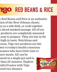 Vigo Authentic Red Beans  Rice Low Fat 8oz Red Beans  Rice Pack of 12