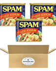 SPAM Canned Meat 25 Less Sodium 12 Oz  Pack of 3 36 oz in total