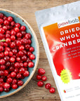 powbab Dried Cranberries Unsweetened  100 USA Grown Organic Dried Cranberries No Sugar Added No Oil No Apple Juice Concentrate Infused No Sulfites Dried Fruit Not Sweetened or Reduced 29 Oz