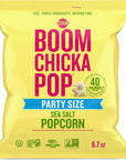 Angies BOOMCHICKAPOP Sea Salt Popcorn Gluten Free Party Size 67 oz