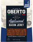 Oberto Specialty Meats Applewood Smoked Bacon Jerky 225 Ounce Pack of 8