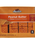 Austin Sandwich Crackers Single Serve Snack Crackers Office and Kids Snacks Peanut Butter on Cheese 12 Trays 96 Packs