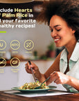 Natural Heaven Hearts of Palm Rice Variety Pack  LowCarb and LowCalorie Brown Rice  White Rice Keto Paleo PlantBased Healthy Food Ready to Eat 9 Oz Ea Pack of 6