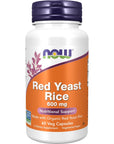 NOW Supplements, Red Yeast Rice 600 mg, Made with Organic Red Yeast Rice, 60 Veg Capsules