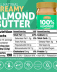 Crazy Richard's 100% All-Natural Creamy Dry Roasted Almond Butter with No Added Sugar and Non-GMO (16 Ounce, Pack of 3)