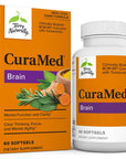 Terry Naturally CuraMed Brain - 60 Softgels - with BCM-95 Curcumin, Vitamin D3, Rosemary & Sage - Non-GMO, Gluten Free - 30 Servings